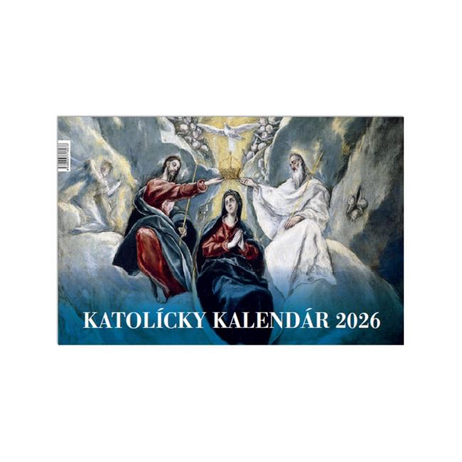 Katholischer Tischkalender, liniert, 23 × 15,2 cm, 2026