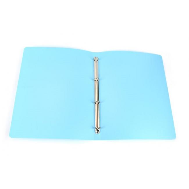 4-Ring-Ordner, Karton, PP, Pastelini PP blau
