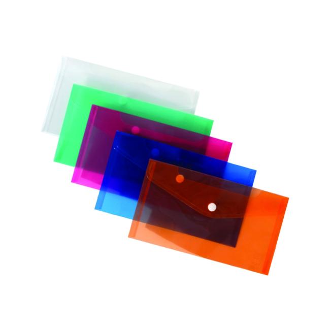 [KP236000] Kunststoffverpackung DL mit Druckknopf, Karton PP transparent