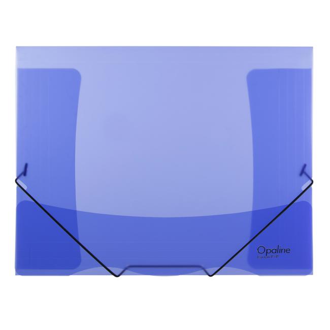 [KP259200] Kunststoffverpackung mit Gummiband, Karton PP Opalin, blau