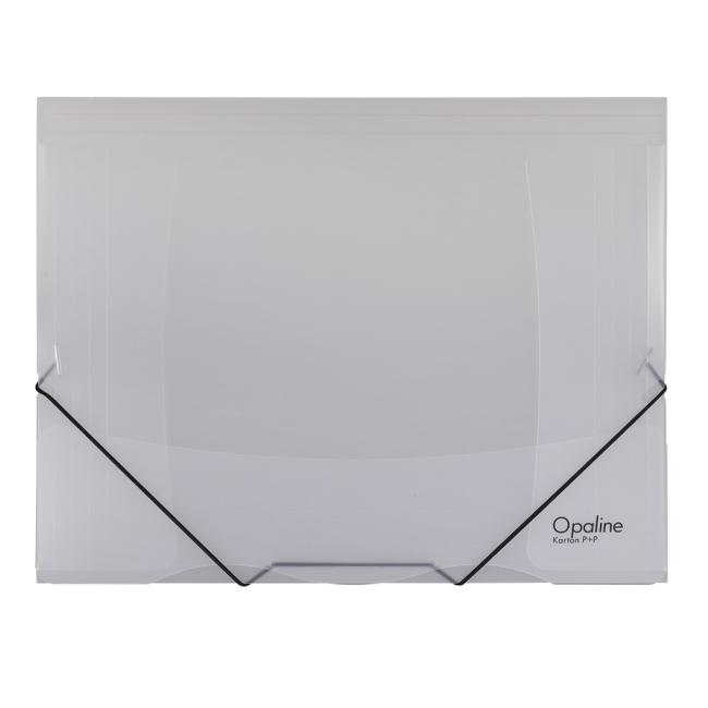 [KP259500] Kunststoffverpackung mit Gummiband, Karton PP Opalin, klar