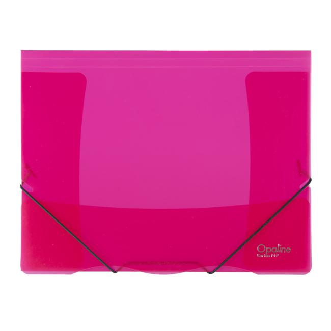 [KP259800] Kunststoffverpackung mit Gummiband, Karton PP Opalin, rot