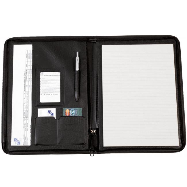 Konferenzplan A4, Karton, PP-Assistent, Kunstleder, schwarz