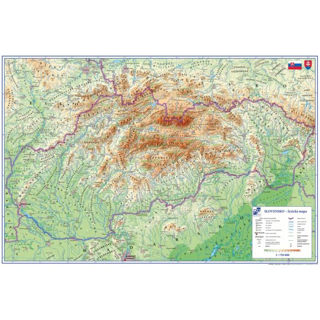 [KP580400] Tischset aus PP-Karton mit Karte der Slowakei, 40 x 60 cm