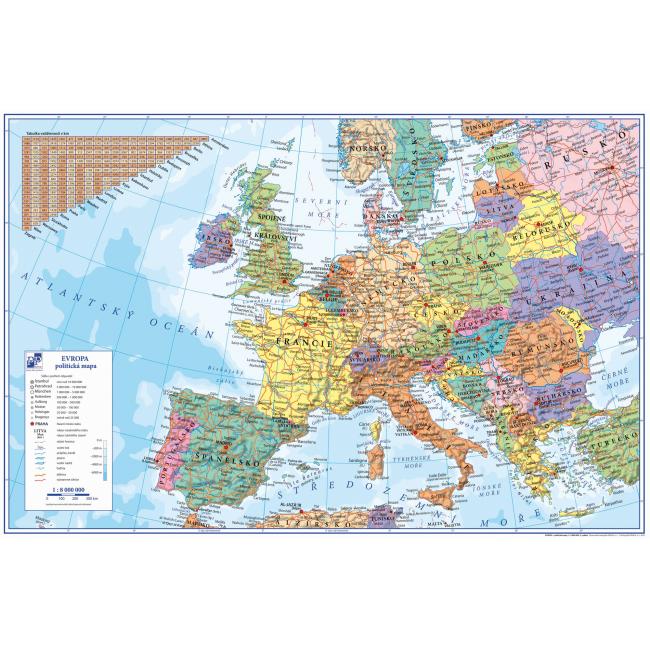 [KP580500] Tischset aus PP-Karton mit Europakarte, 40 x 60 cm