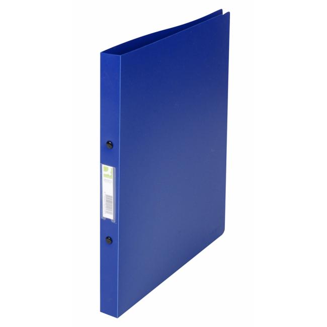 2-Ring-Ordner Q-CONNECT, komplett aus Kunststoff, 1,6 cm, dunkelblau