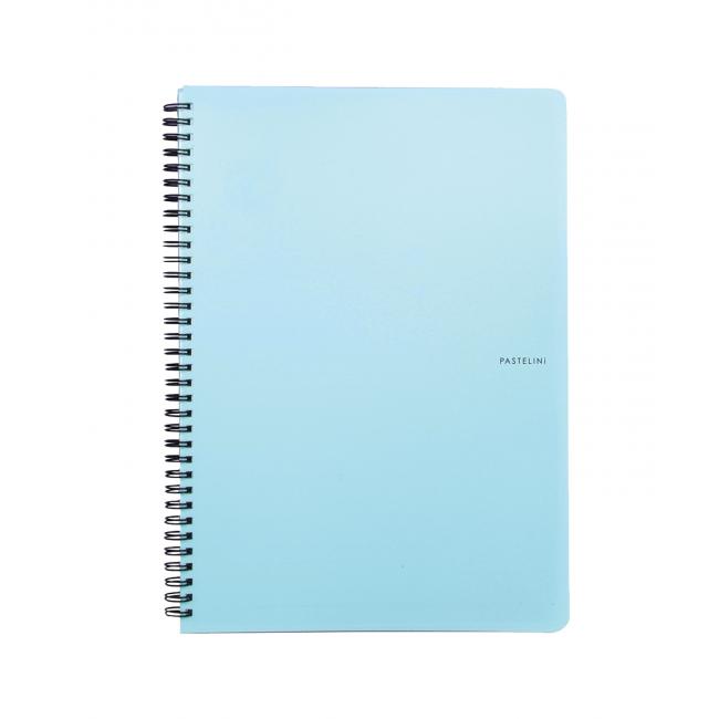 Notizblock A4, Karton PP Pastelini blau
