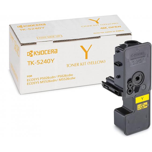 Toner Kyocera TK-5240Y gelb (4.000 Seiten) für Ecosys P5026cdn/P5026cdw/M5526cdn/M5526cdw
