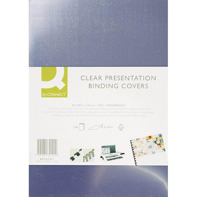 Kunststoffhüllen für Ringordner Q-Connect A4 PVC 150 µm transparent
