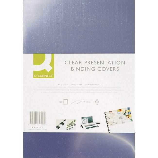 Kunststoffhüllen für Ringordner Q-Connect A3 PVC 200 µm transparent