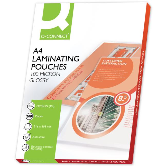 Laminierfolien Q-Connect 216x303 A4 100 µm
