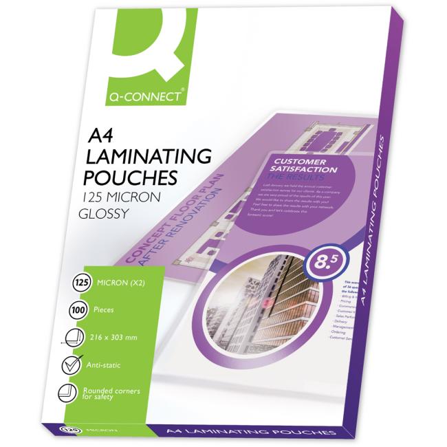 Laminierfolien Q-Connect 216x303 A4 125 µm