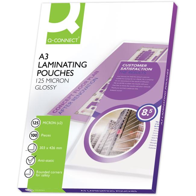 [LF303412] Laminierfolien Q-Connect 303x426 /A3/125mic.