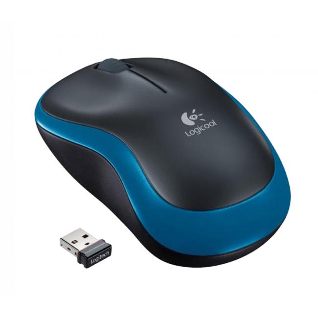 Logitech M185 Maus blau, kabellos, optisch