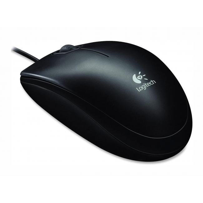 Logitech B100 Maus, schwarz, optisch, USB