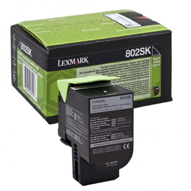 Toner Lexmark 802SK schwarz (2.500 Seiten) für CX310/CX410/CX510