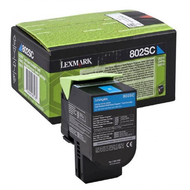 Toner Lexmark 802SC Cyan (2.000 Seiten) für CX310/CX410/CX510