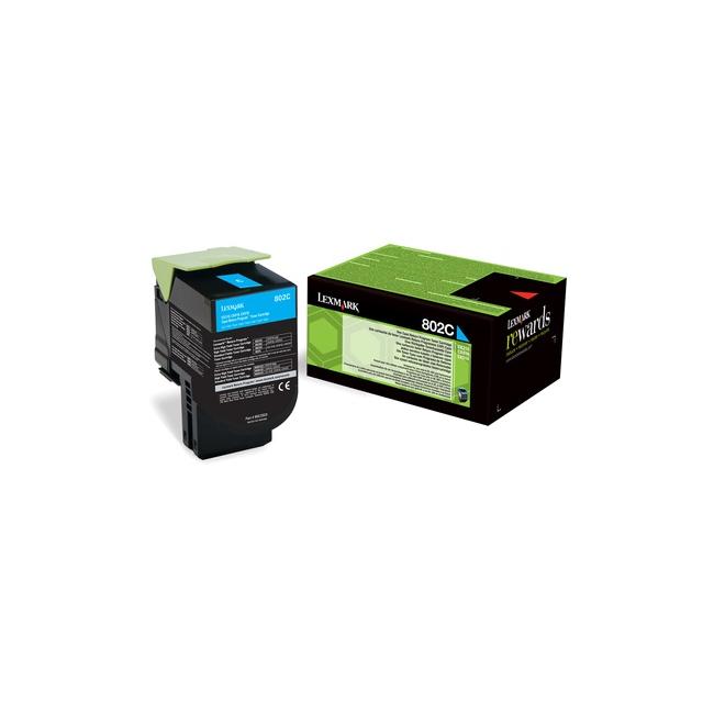 Toner Lexmark 802C für CX310/CX410/CX510 Cyan (1.000 Seiten)