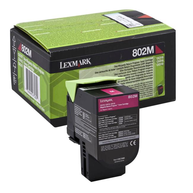 [LK030896] Toner Lexmark 802M Magenta (1.000 Seiten) für CX310/CX410/CX510