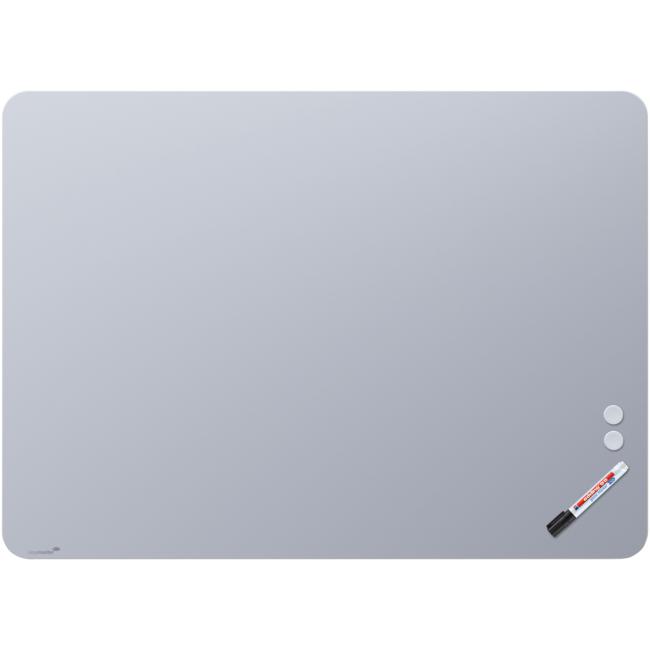 [LM104154] GLASSBOARD matte Whiteboard-Tafel, abgerundete Ecken, 90 x 120 mm, blau