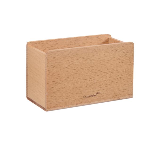 Zubehörhalter aus Holz für Glastafeln