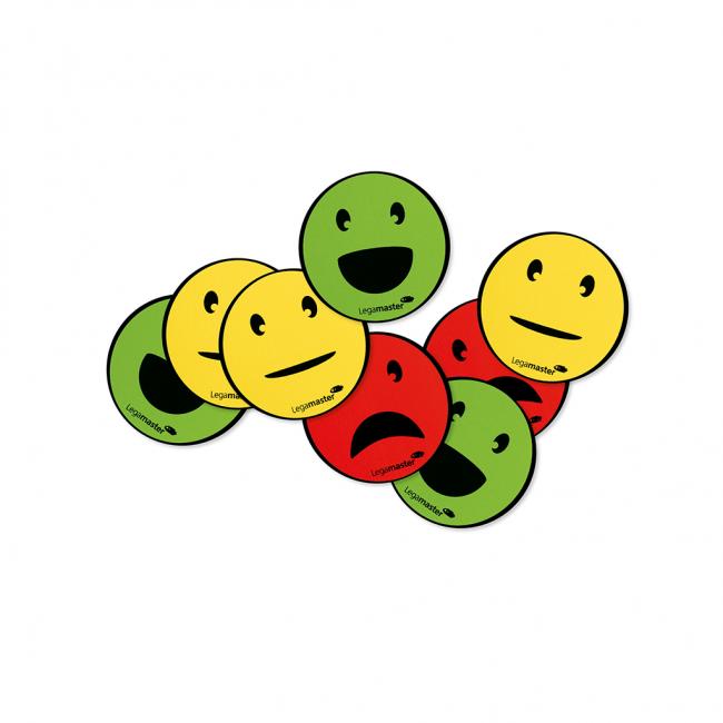 Emoticon-Magnete mit einem Durchmesser von 50 mm, Mischung aus 6 Stück.