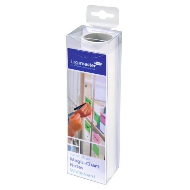 [LM159101] Zaubertafel-Notizzettel 20 x 30 cm, Rolle mit 25 Stück, weiß