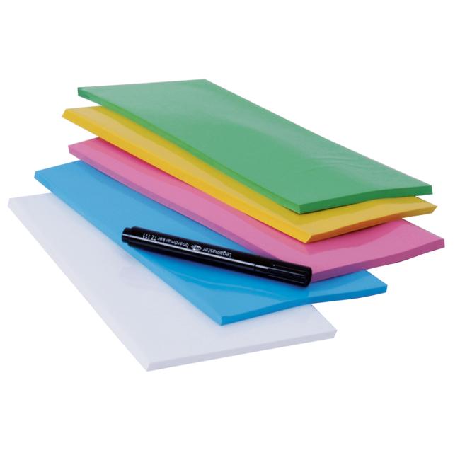 [LM159499] Zaubertafel-Notizen 10x20 cm, Mischung aus 5 Farben