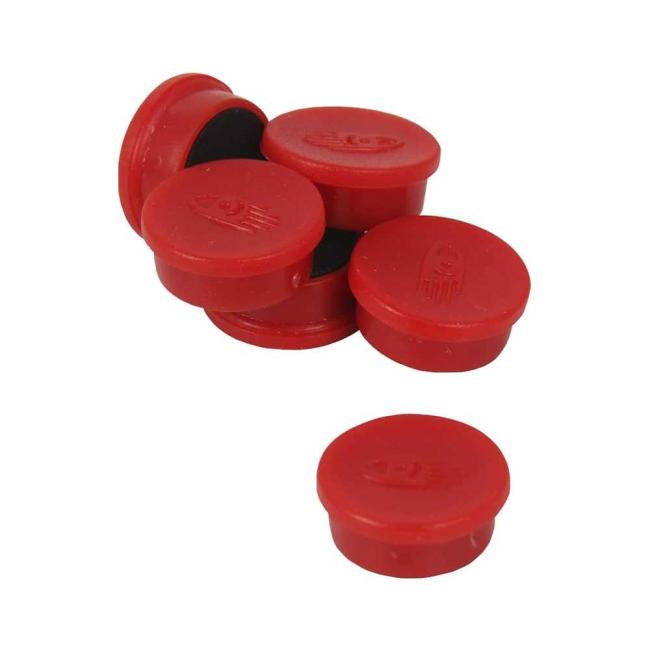 Magnet 20 mm rot 10 Stück