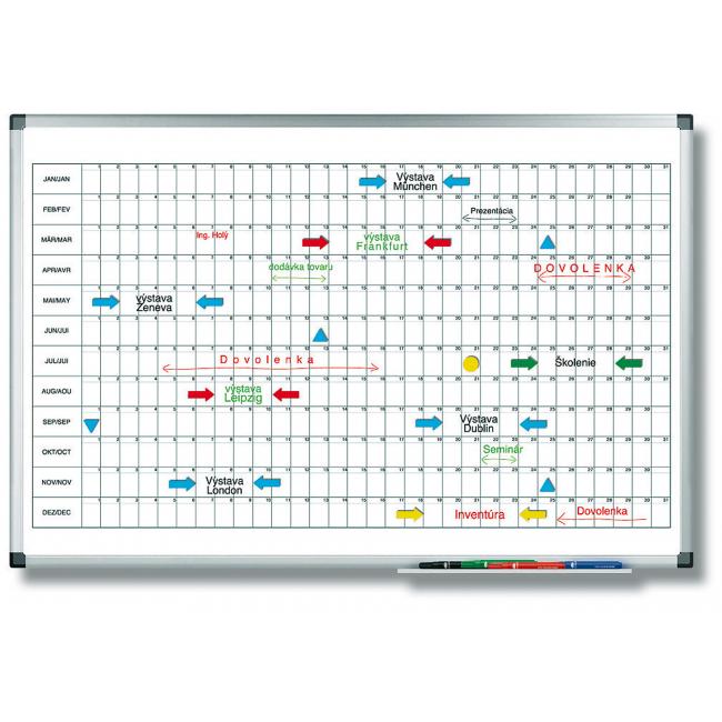 [LM411000] PREMIUM Jahresplanungstafel, horizontal, 60 x 90 cm