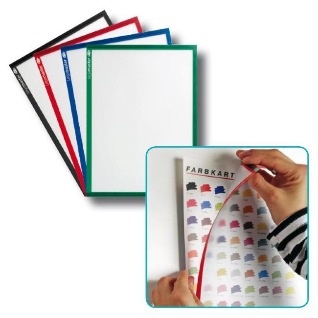 Magnetischer Dokumentenhalter A4, 5 Stück, blau