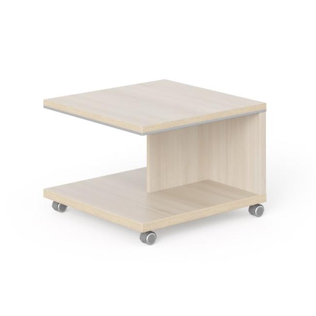 [LZ000510] Mobiler Couchtisch Lenza Wels, 70x50x70cm, helle Akazie