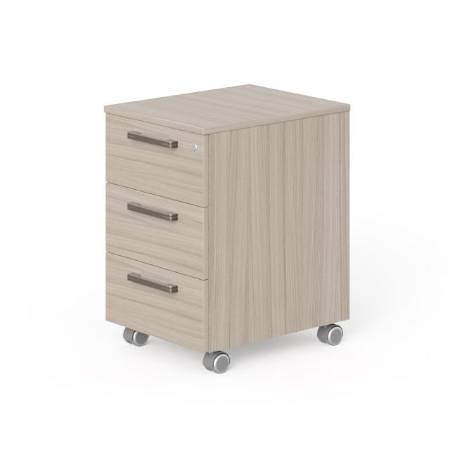 [LZ000601] Mobiler Behälter mit 3 Schubladen, Lenza Wels, 40,8 x 63,3 x 50,4 cm, Treibholz