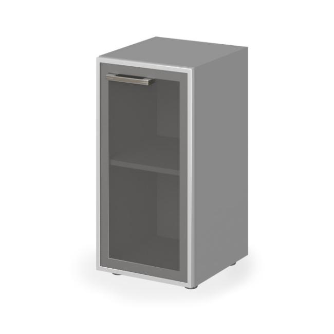 [LZ001210] Lenza Wels Glasschrank, rechts angeschlagen, 39,9 x 80,0 x 42,5 cm, helles Akazienholz