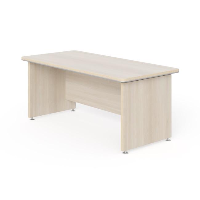 Schreibtisch Lenza Wels, geradlinig, 180 x 76,2 x 85 cm, helles Akazienholz