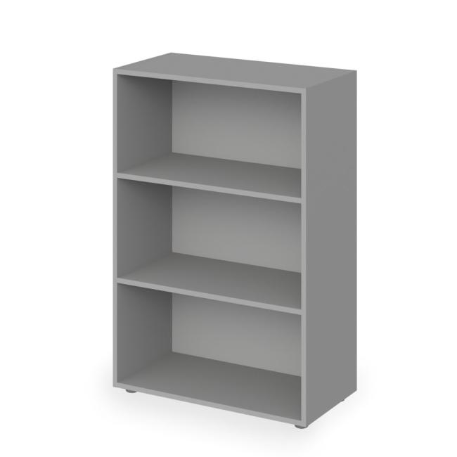 [LZ001603] Offener Schrank, mittelgroß, 2 Einlegeböden, Lenza Wels, 79,8 x 119,5 x 40,4 cm, grau