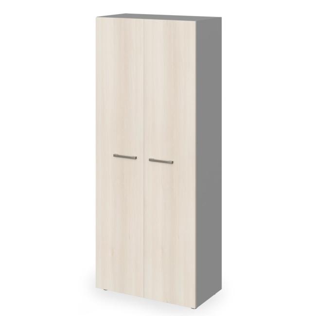 Kleiderschrank Lenza Wels, tief mit Kleiderstange, 79,8 x 196,5 x 60,4 cm, helles Akazienholz