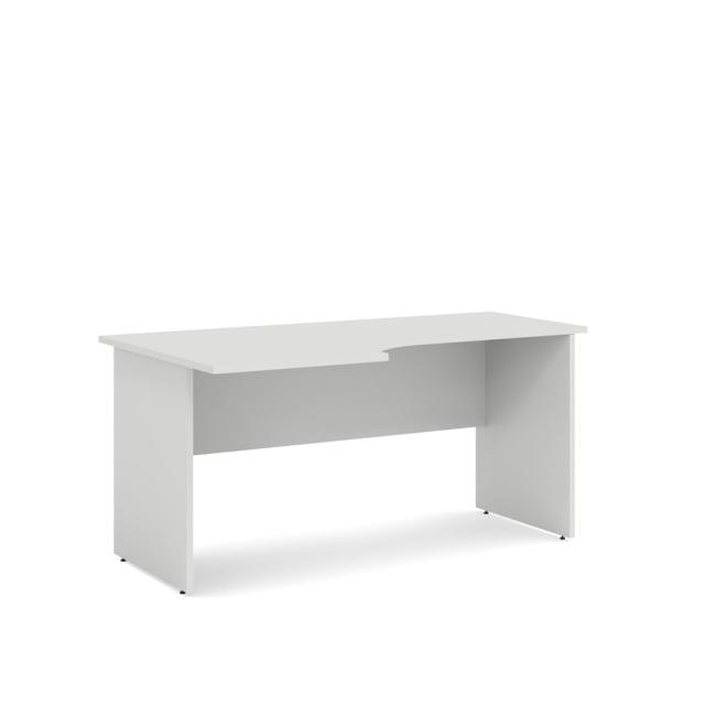 [LZ002203] Schreibtisch links BASIC, 160x76x90cm, weiß