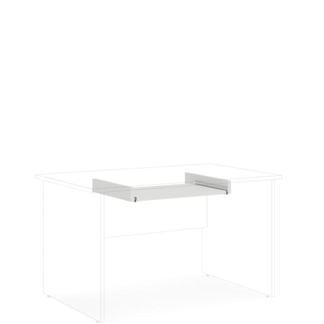 BASIC Tastaturablage, 69 x 8 x 50 cm, weiß