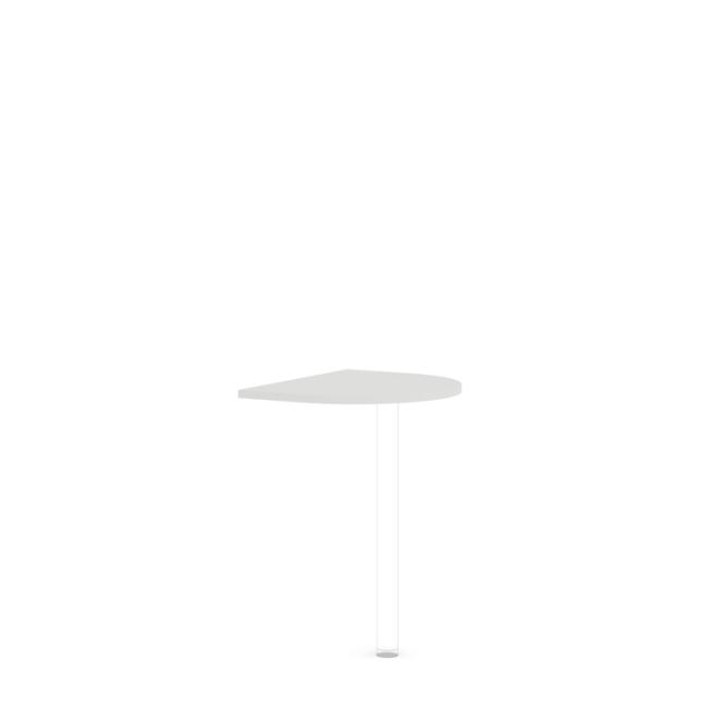 Beistelltisch ohne Beine, BASIC, 60 x 2,2 x 50 cm, weiß
