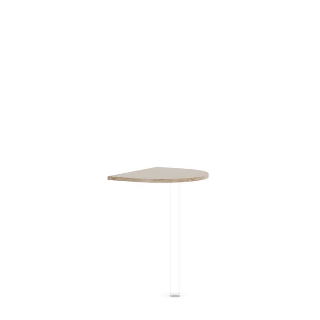 Beistelltisch ohne Beine, Modell BASIC, 60 x 2,2 x 50 cm, Sonoma-Eiche