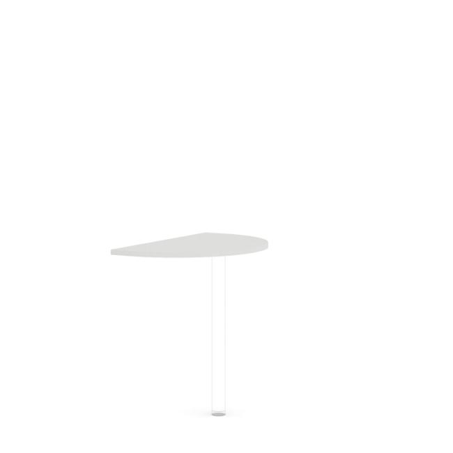 [LZ002413] Beistelltisch ohne Beine, Modell BASIC, 80 x 2,2 x 50 cm, weiß