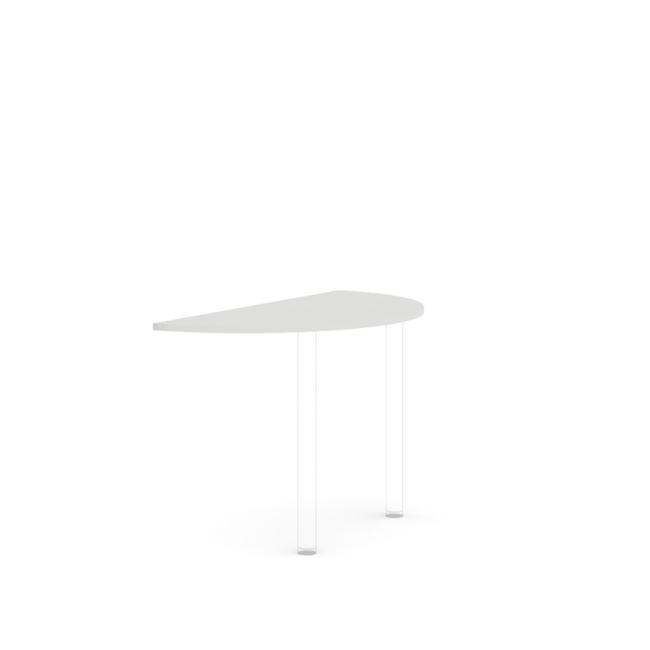 [LZ002423] Beistelltisch ohne Beine, BASIC, 120 x 2,2 x 60 cm, weiß