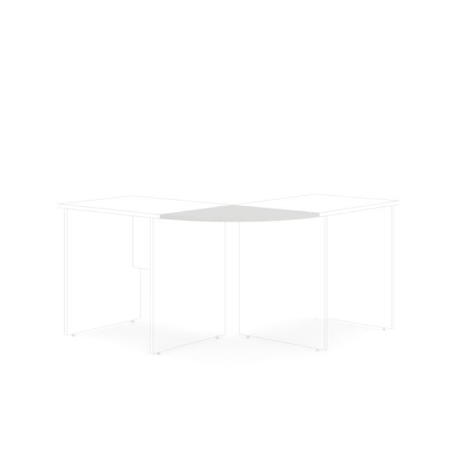 [LZ002433] Beistelltisch ohne Beine, BASIC, 60 x 2,2 x 60 cm, weiß
