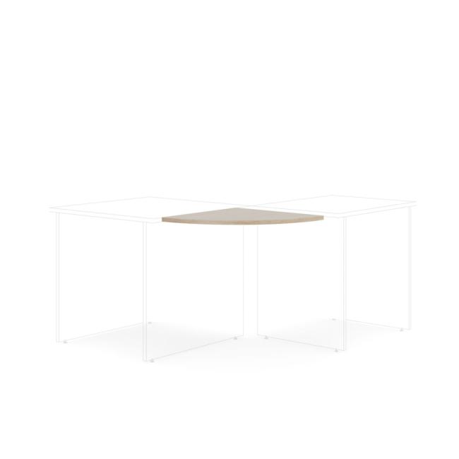 Beistelltisch ohne Beine, Modell BASIC, 60 x 2,2 x 60 cm, Sonoma-Eiche