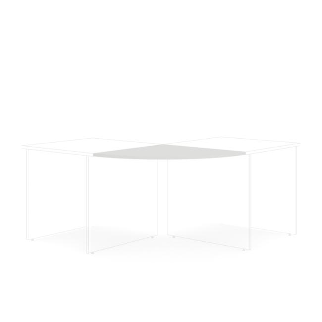 Beistelltisch ohne Beine, BASIC, 80 x 2,2 x 80 cm, weiß