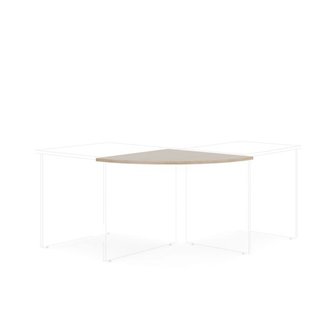 Beistelltisch ohne Beine, Modell BASIC, 80 x 2,2 x 80 cm, Sonoma-Eiche