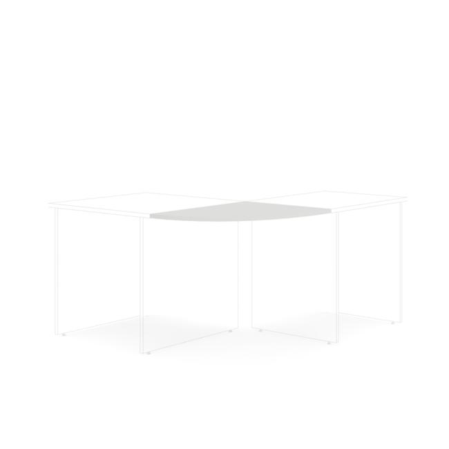 [LZ002453] Beistelltisch ohne Beine, BASIC, 80 x 2,2 x 60 cm, weiß