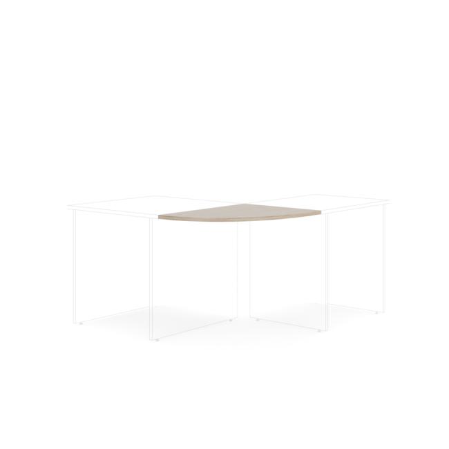 Beistelltisch ohne Beine, Modell BASIC, 80 x 2,2 x 60 cm, Sonoma-Eiche