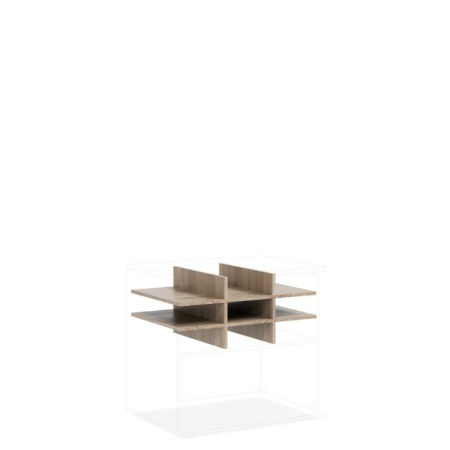 [LZ002474] Nischenaufbewahrungseinheit BASIC, 77 x 34 x 52 cm, Sonoma-Eiche